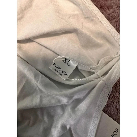 Mangopop collection white turtle neck sleeveless body suit size XL #0732 - Picture 3 of 5
